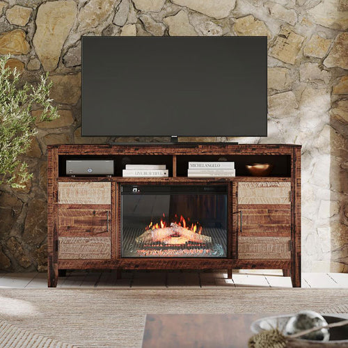 Painted Canyon Electric Fireplace Media Console by Jofran 1600-FP6034