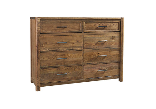 Crafted Oak 8 Drawer Dresser by Vaughan-Bassett 790-003