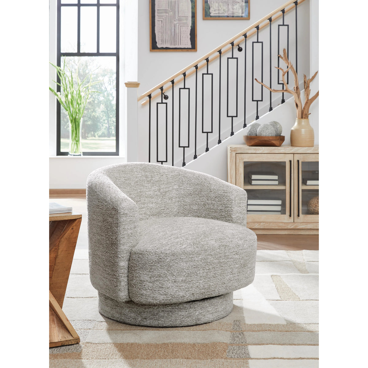 Wardsor Swivel Chair by Ashley Furniture A3000731 Stone – Coen's