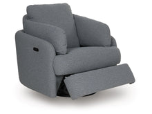 Load image into Gallery viewer, Alainmont Next-Gen Nuvella Performance Fabric Swivel Power Recliner by Ashley Furniture A3000738 Salt and Pepper
