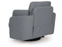 Load image into Gallery viewer, Alainmont Next-Gen Nuvella Performance Fabric Swivel Power Recliner by Ashley Furniture A3000738 Salt and Pepper