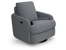 Load image into Gallery viewer, Alainmont Next-Gen Nuvella Performance Fabric Swivel Power Recliner by Ashley Furniture A3000738 Salt and Pepper