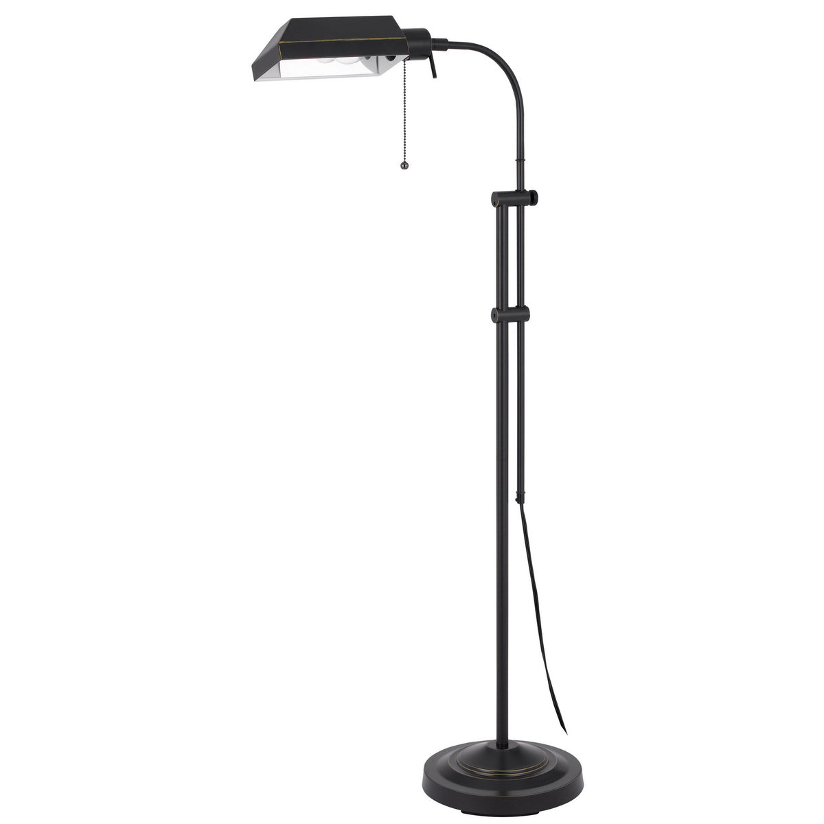 Pharmacy Floor Lamp w/ Adjustable Pole by Cal Lighting BO-117FL-DB Dar ...