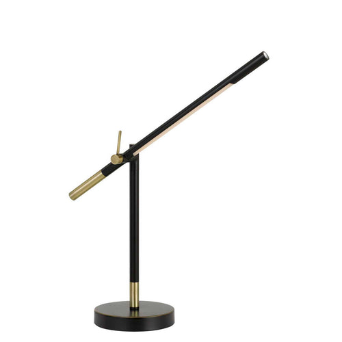 Virton LED 10W Desk Lamp by Cal Lighting BO-2843DK Black/Antique Brass