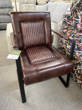 Load image into Gallery viewer, Maguire Leather Sled Accent Chair by Jofran MAGUIRE-CH-DKSIENNA