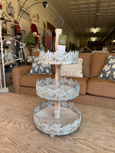 Load image into Gallery viewer, Embossed Pumpkin & Leaves Three-Tier Pedestal Stand by Ganz CA182253