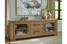 Load image into Gallery viewer, Galliden 80" TV Stand by Ashley Furniture W841-68 Light Brown
