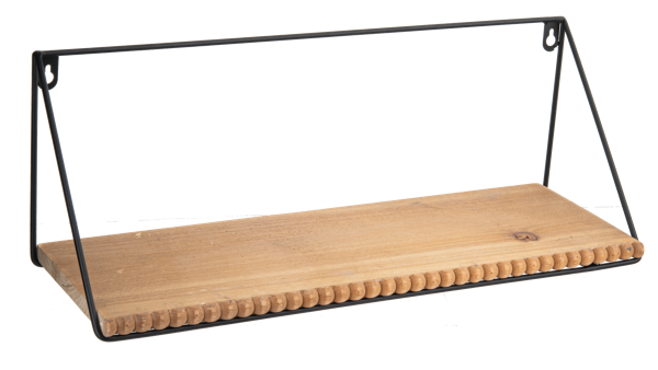 Wood Beaded Edge Wall Shelf by Ganz CB183972 – Coen's Home Furnishings