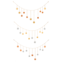 Load image into Gallery viewer, Mixed Metallic Star Swag Garland by Ganz CX181054