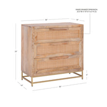 Load image into Gallery viewer, Raphael Three Drawer Cane Cabinet by Linon/Powell 19A6017C3