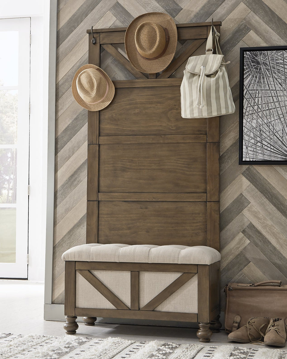 Brickwell Hall Tree with Storage Bench by Ashley Furniture