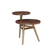 Load image into Gallery viewer, Denman Gold Two Tiered Side Table by Linon/Powell 19A6089G