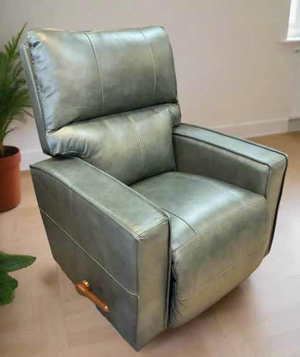 Maddox Leather Rocking Recliner by La-Z-Boy Furniture 10-759 LB192959 Slate