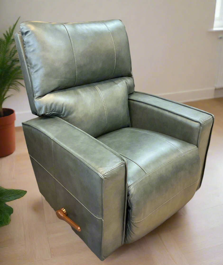 Maddox Leather Rocking Recliner by La-Z-Boy Furniture 10-759 LB192959 Slate