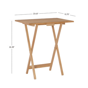 Taneli Natural Wood Tray Tables by Linon/Powell 14A1240N