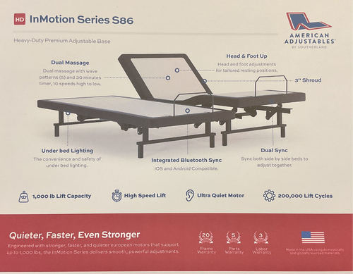 S86 InMotion Heavy Duty Adjustable Base by Southerland HD86