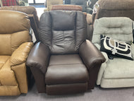 Jasper Leather Power Rocker Recliner w/Head Tilt & Lumbar by La-Z-Boy Furniture 10X-709 LB206477 Umber