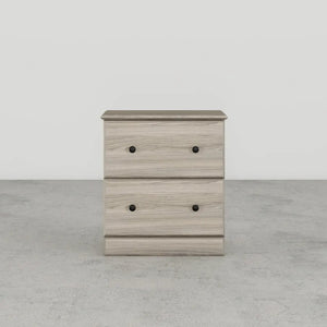 Essential 21" 2 Drawer Nightstand by Perdue 10212W Swedish Grey Elm