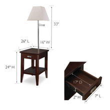 Load image into Gallery viewer, Laurent Lamp Table by Design House 10537 Chocolate Cherry