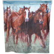 Primitives by Kathy Running Horses Throw Blanket