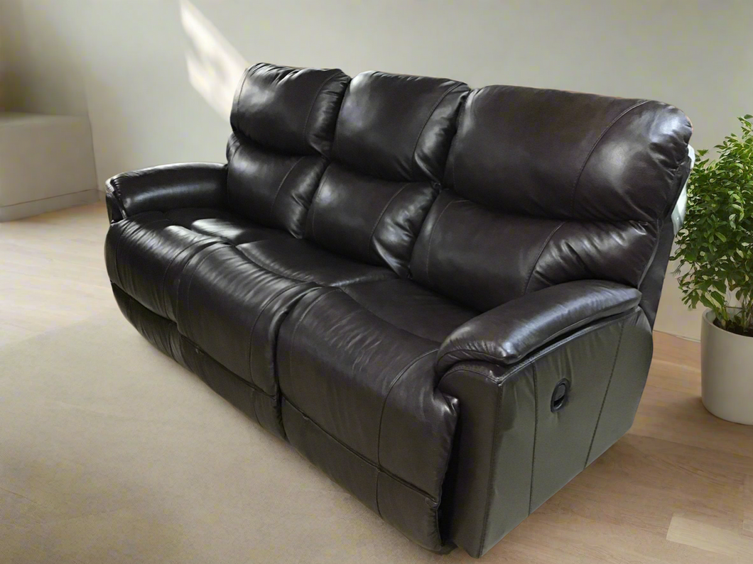 Trouper Leather Reclining Sofa by La-Z-Boy Furniture 444-724 LB172779 Walnut