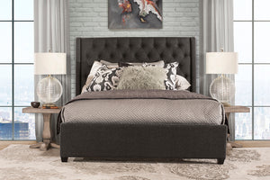 Churchill Upholstered King Bed Set by Hillsdale Furniture 2299-672,2315-680,2315-650 Onyx Linen