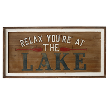 Load image into Gallery viewer, &quot;Relax You&#39;re at the Lake&quot; Wall Decor by Ganz 163909