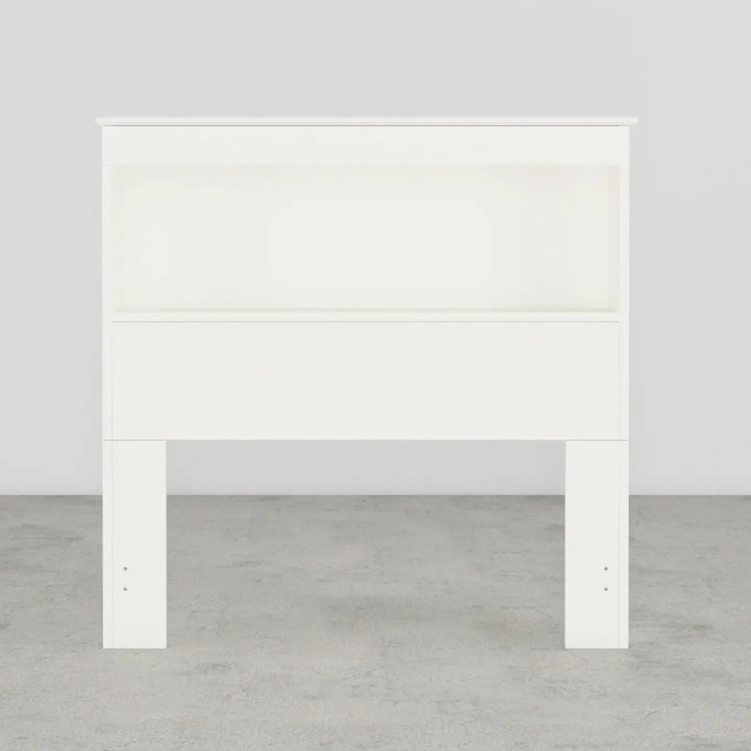 Essential Twin Bookcase Headboard by Perdue 17031B Rockport White