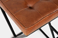 Global Archive Brooks Stool by Jofran 1730-192S Saddle Leather