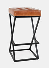 Load image into Gallery viewer, Global Archive Brooks Stool by Jofran 1730-192S Saddle Leather