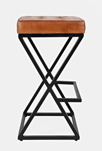 Global Archive Brooks Stool by Jofran 1730-192S Saddle Leather