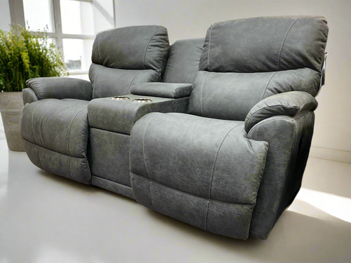 Trouper Reclining Loveseat w/ Console by La-Z-Boy Furniture 449-724 E153758 Ink