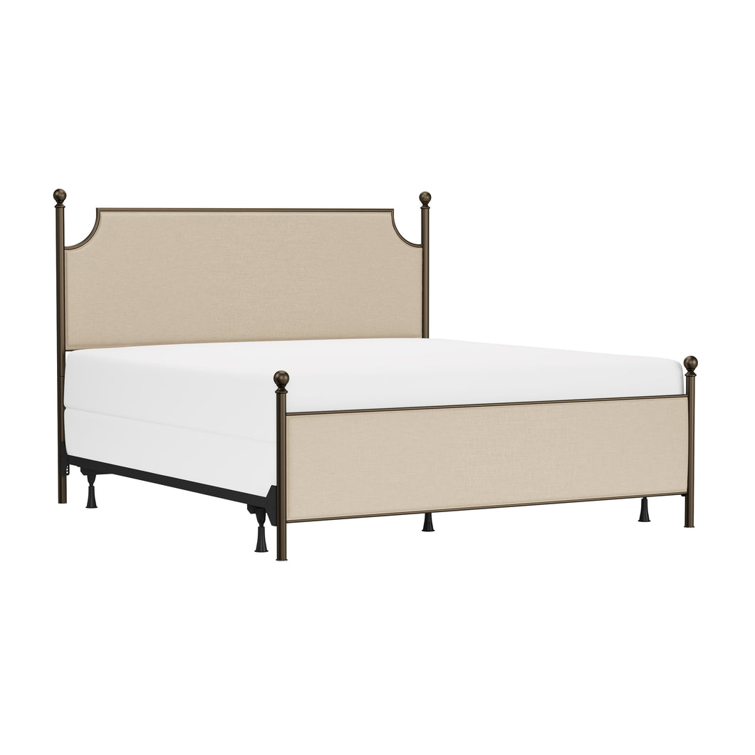 McArthur Upholstered King Bed w/Frame by HH2 Home 1826BKR Bronze/Stone