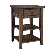 Load image into Gallery viewer, Lake House Chair Side Table by Liberty Furniture 210-OT1021 Rustic Brown Oak