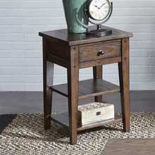 Load image into Gallery viewer, Lake House Chair Side Table by Liberty Furniture 210-OT1021 Rustic Brown Oak