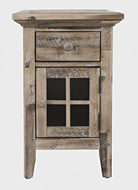Rustic Shores Power Chairside Table by Jofran 2125-22 Distressed Grey Wash