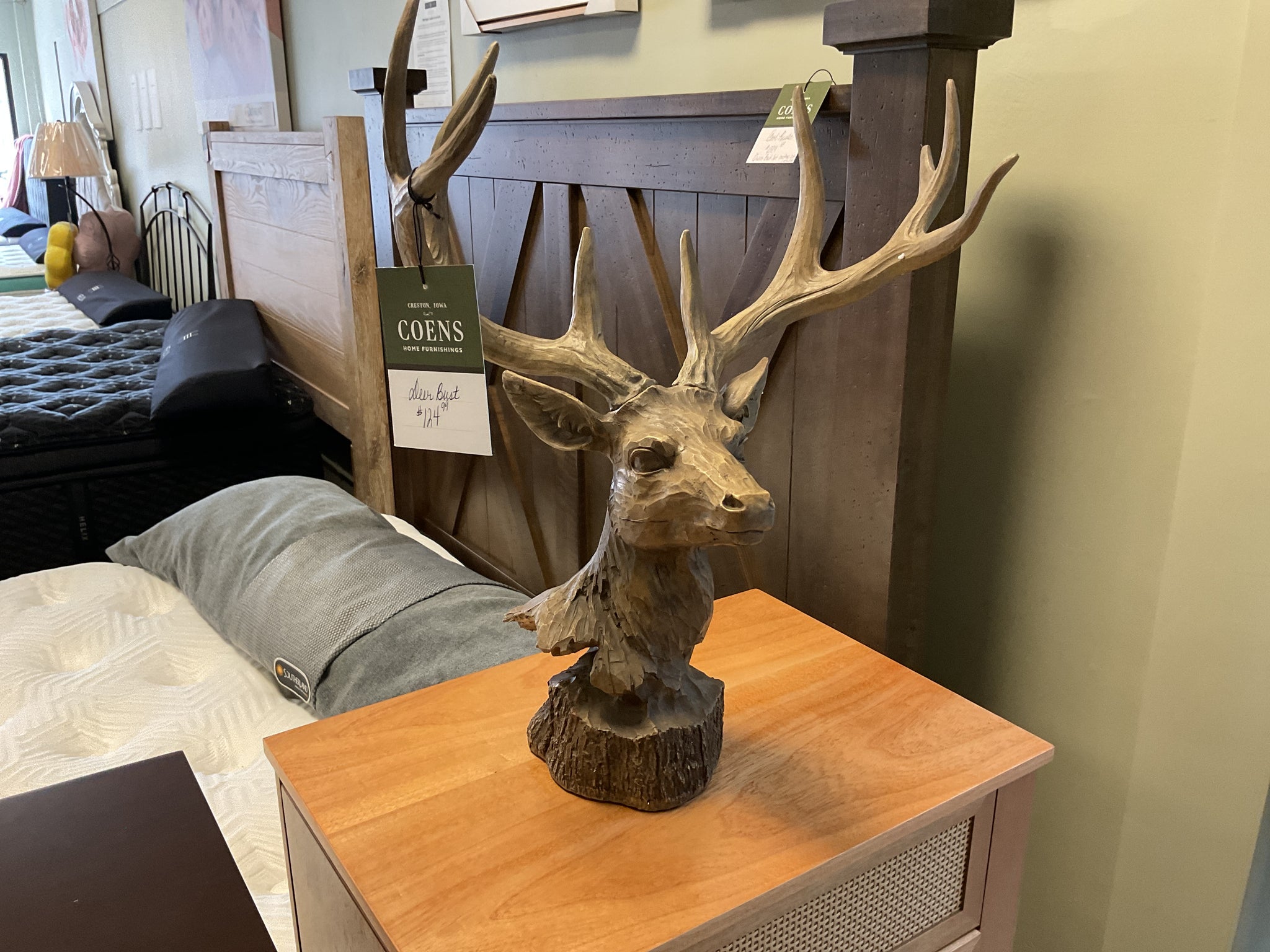 Ganz Carved Resin Deer Bust - Thumbnail 2