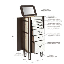 Load image into Gallery viewer, Heather Mirror &amp; Wood Jewelry Armoire by Linon/Powell 23J2002