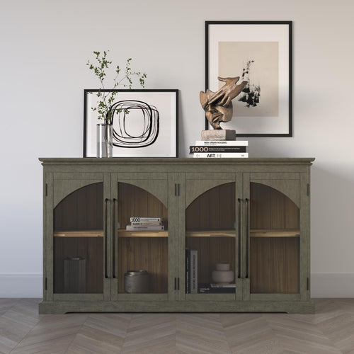 Archdale Gothic Arch 4 Door Accent Cabinet by Jofran 2294-65 Grey