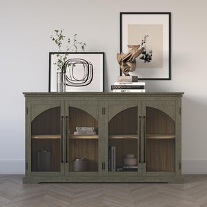 Archdale Gothic Arch 4 Door Accent Cabinet by Jofran 2294-65 Grey