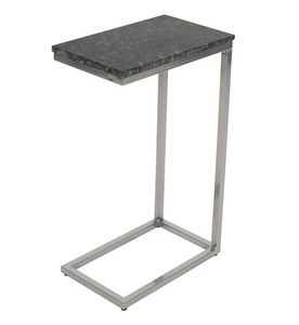 Black Marble C-Table w/ Chrome by Jofran 2330-NERO