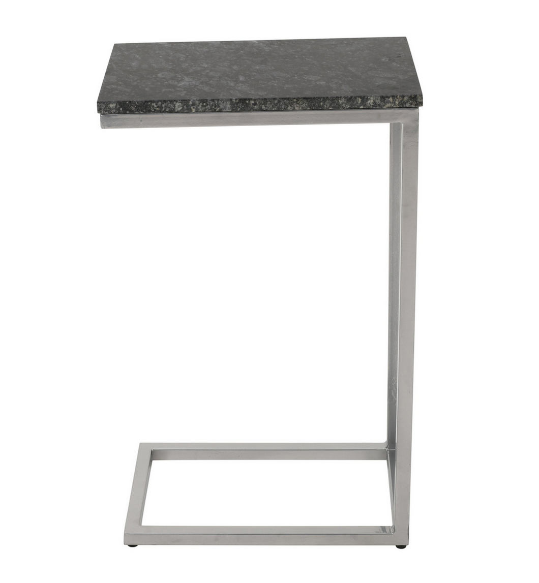 Black Marble C-Table w/ Chrome by Jofran 2330-NERO