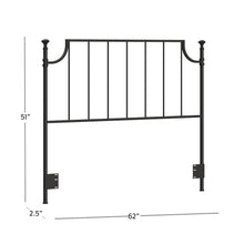 Load image into Gallery viewer, Veridian Full/Queen Metal Headboard by HH2/Hillsdale Furniture 2874-490 Matte Black