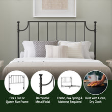 Load image into Gallery viewer, Veridian Full/Queen Metal Headboard by HH2/Hillsdale Furniture 2874-490 Matte Black