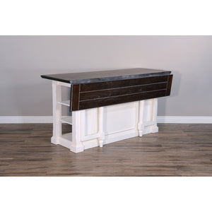 Carriage House Kitchen Island Table with Drop Leaf by Sunny Designs 1016EC-B 1016EC-T