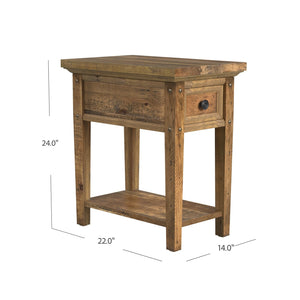 Hayden Valley Chairside End Table w/ Charging by Null Furniture 3023-07