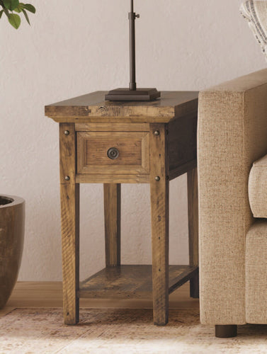 Hayden Valley Chairside End Table w/ Charging by Null Furniture 3023-07