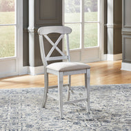 Ocean Isle Upholstered X Back Counter Chair by Liberty Furniture 303W-B300124