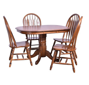 Laminated Pedestal Dining Table by Tennessee Enterprises 6048TBW 6048BBW Burnished Walnut