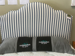 Tide & Timber Blue Stripe Queen Upholstered Bed by Vaughan-Bassett 831-551S, 831-155S, 831-822S, 831-404